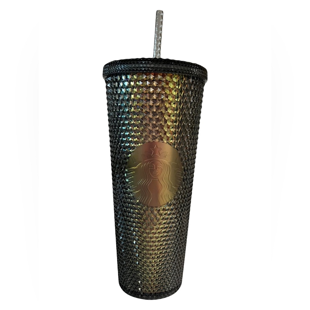 NEW Starbucks Iridescent Dark Bling Unicorn Studded Black Diamond Cup Tumbler